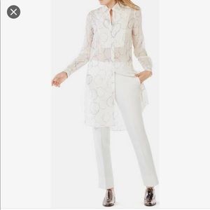 Bcbgmaxazria Taylur silk shirt size Small